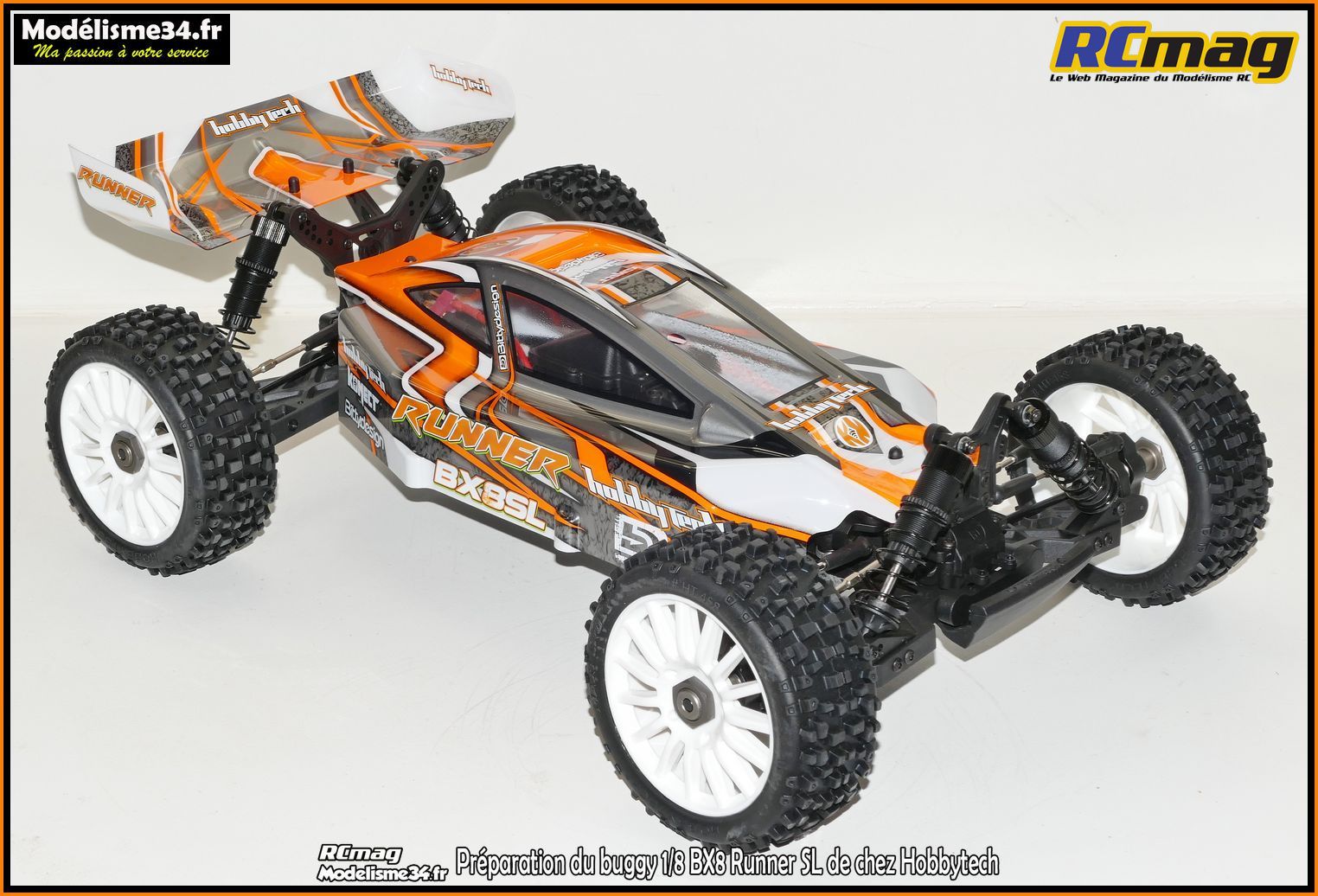 HobbyTech 1/8 RTR BX8 Runner Vert type SL charbon (BX8.RUNNER-GR)